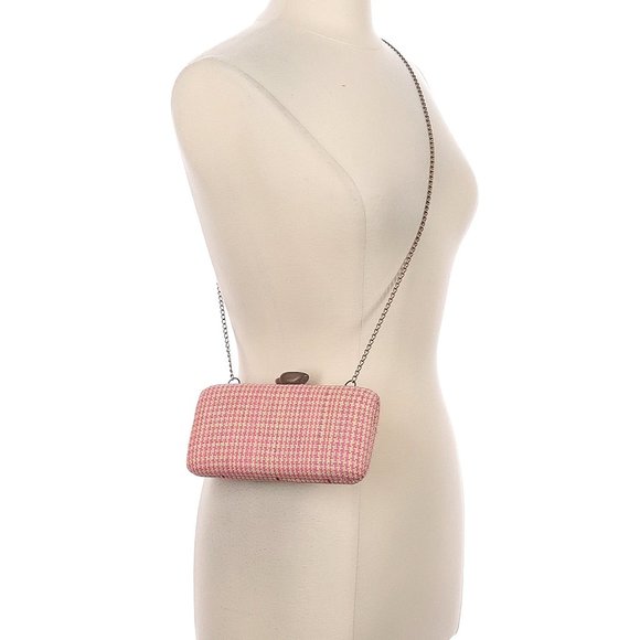 Kayu Pink Tweed Clutch - Picture 3 of 3